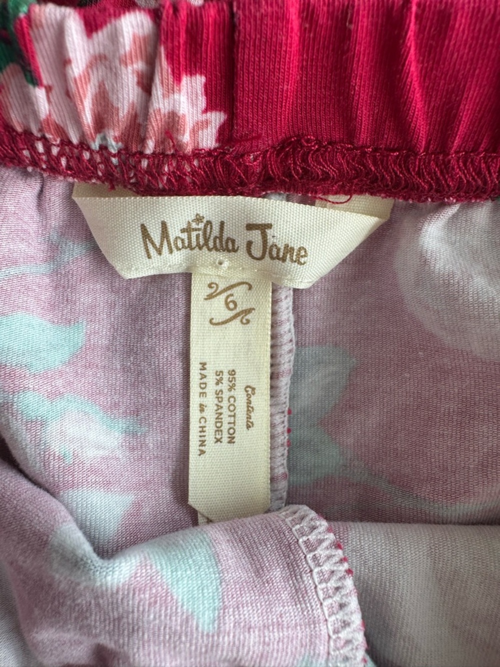 Matilda Jane Pink Floral & Pink-White Stripe Ruffle Leggings - Picture 3 of 6